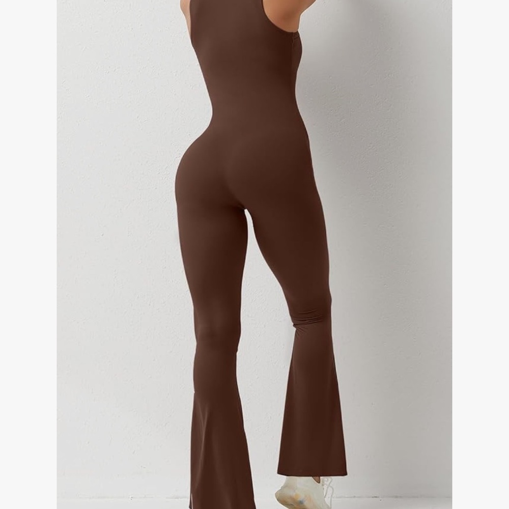 QINSEN Coffee Bean Jumpsuit- NWOT